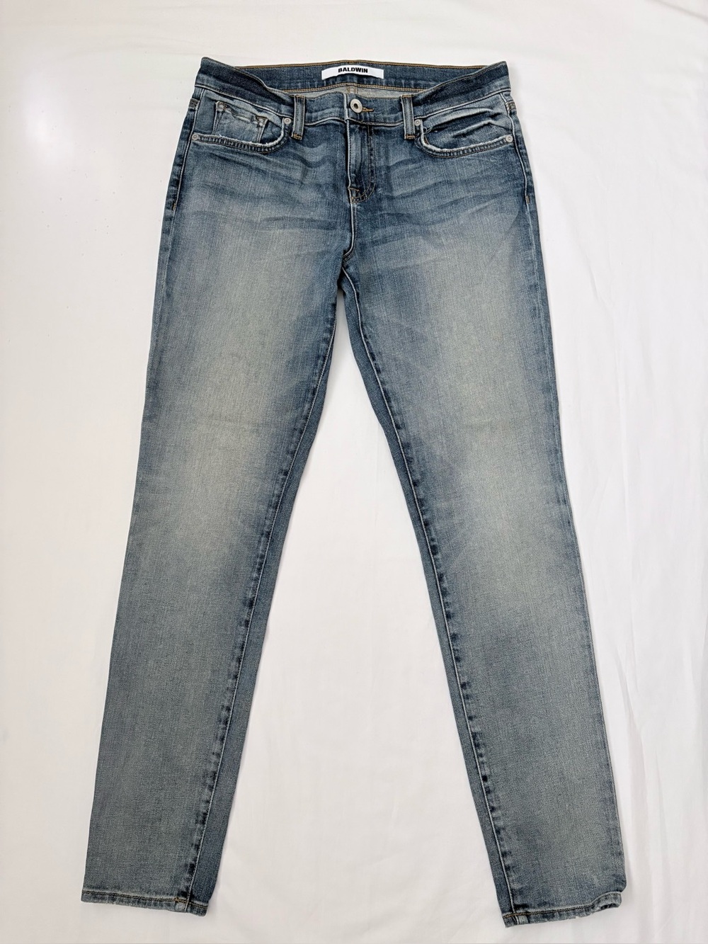 Baldwin JAPANESE DENIM The Ten Skinny Jeans 28 Made in USA Distressed